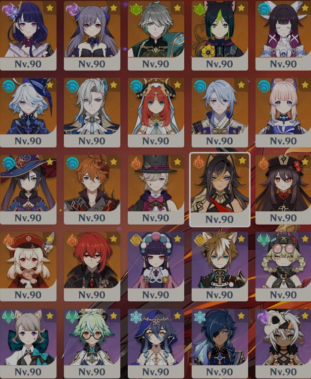 Conta genshin impact rank 60 com personagens com constelações e assinaturas