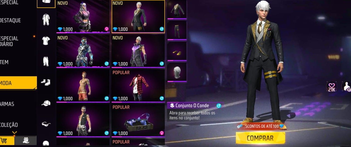 CONTA FF 6ANOS LVL 69 ANGELICAL DOURADA ASSASSIN'S CREED 115 MODAS 304 VEÍCULOS