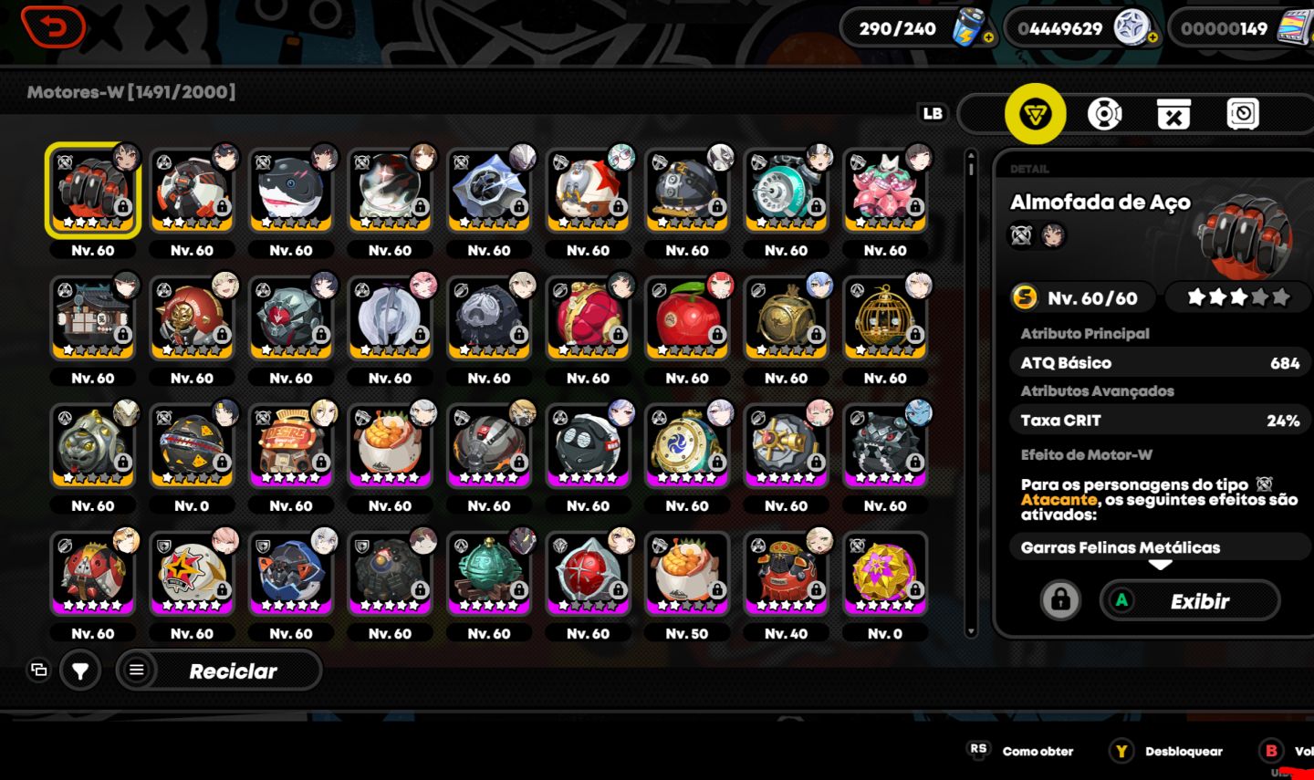 CONTA ENDGAME, TODAS CAÇADORAS DO VAZIO, 26 RANK S E 19 MOTORES RANK S