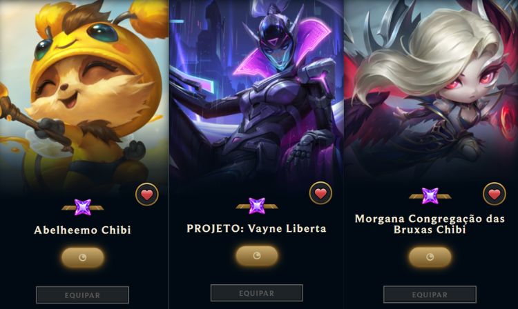 CONTAS TFT ESCOLHA SEU CHIBI