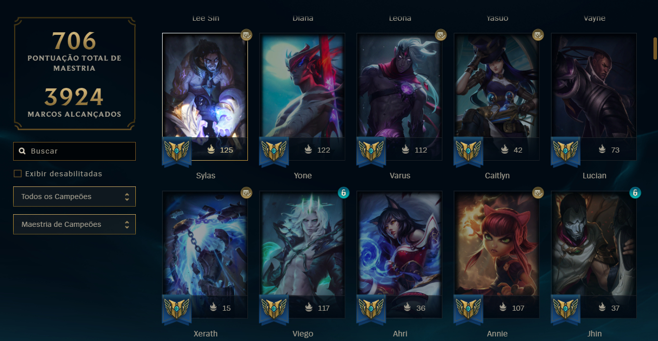 Conta lol D2, 949 skins.