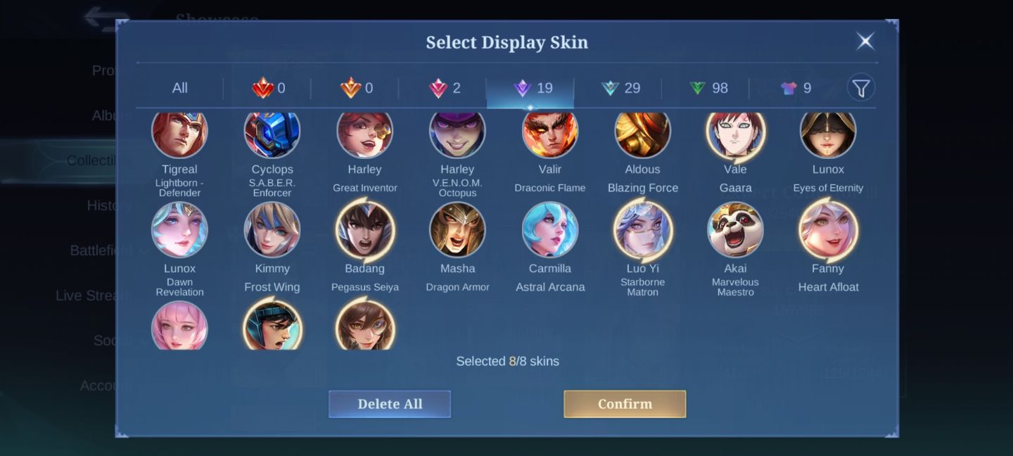 Conta Mobile Legends(muitos recursos excelente para se jogar)