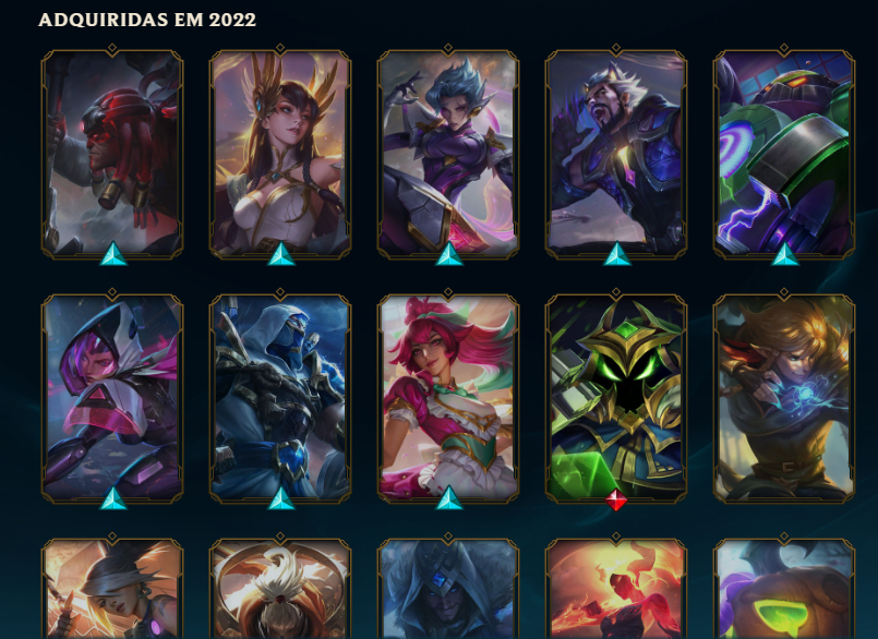 CONTA LEAGUE OF LEGENDS NVL 243 500K ZED 83 SKINS