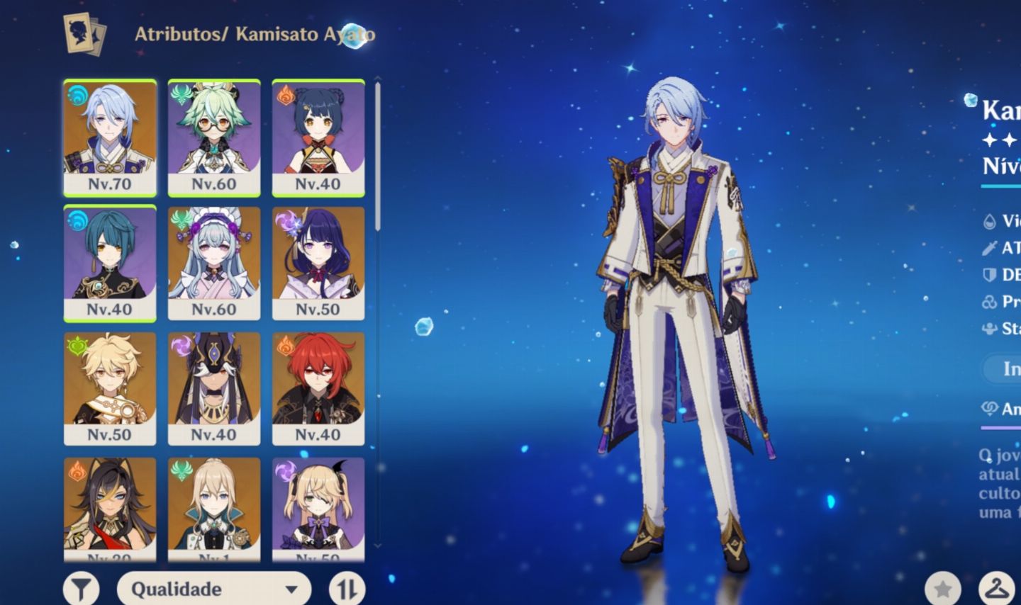 Ayato + Biss + Cyno + Jean+ Dehya + Raiden + Mizuki + Diluc