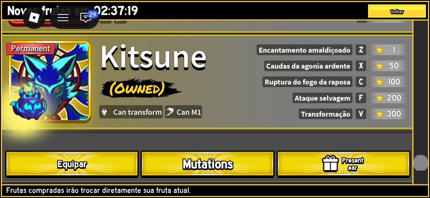 CONTA ROBROX INSANA | BLOX FRUITS (KITSUNE PERM + DB) + GPO + KING LEGACY
