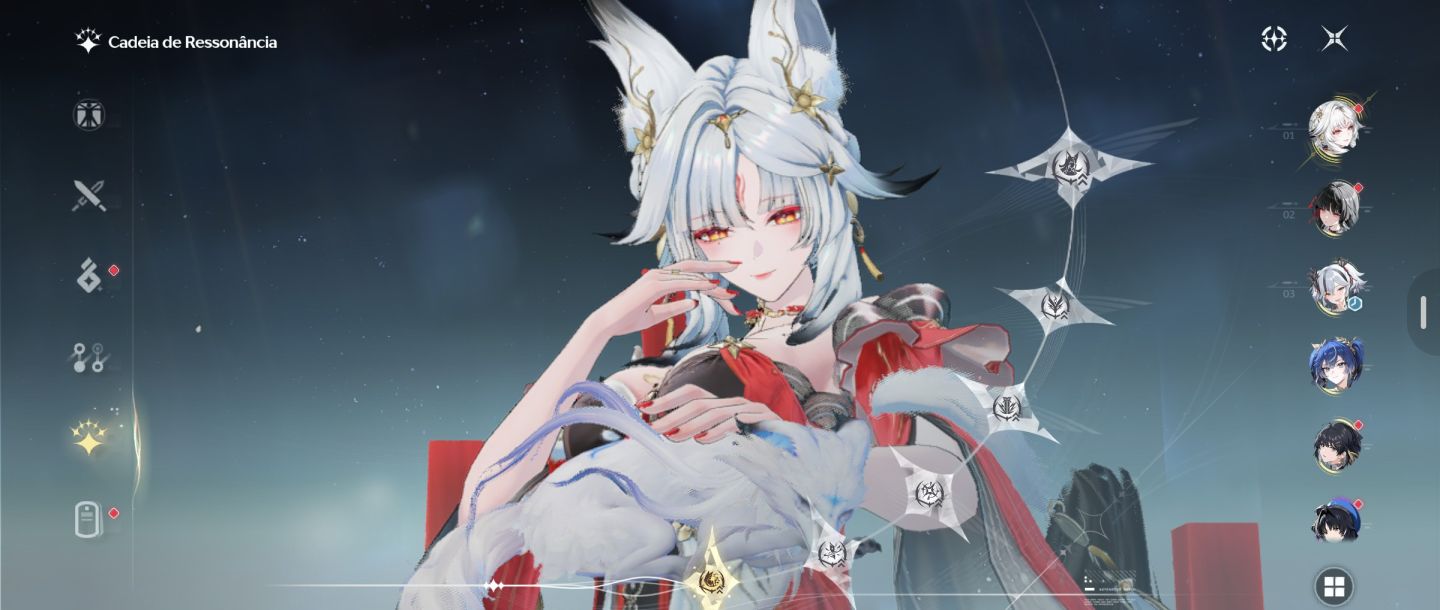 Wuthering Waves | Hsin + Assinatura Jade Sublime + Iuno + Chisa + 18 personagens