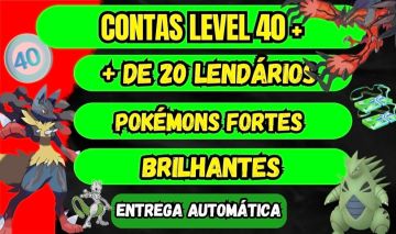 CONTAS DE POKÉMON GO LEVEL 40+ | + DE 20 LENDÁRIOS | BRILHANTES E MUITO MAIS