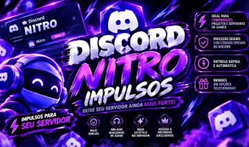 Discord Nitro 3 Meses 14x impulsos Para o servidor ENTREGA RAPIDA