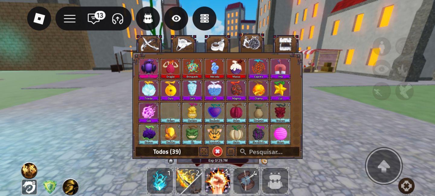 Conta de King legacy com vários itens raros, conta pronta pra pvp ou farm