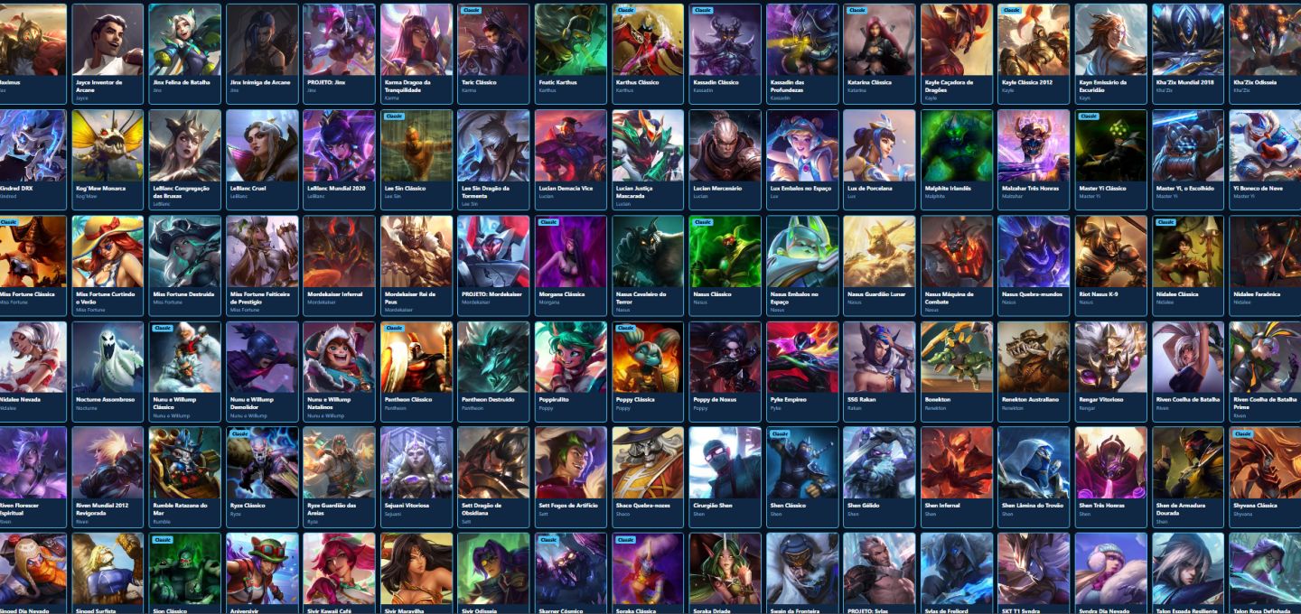 LEAGUE OF LEGENDS 245 SKINS NIVEL 250 PLATINA 4 TODOS CAMPEOES