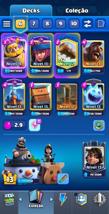 CONTA CLASH ROYALE | 7.545 TROFÉUS | REI NÍVEL 13 | CARTAS EV| GEMAS | 319K OURO