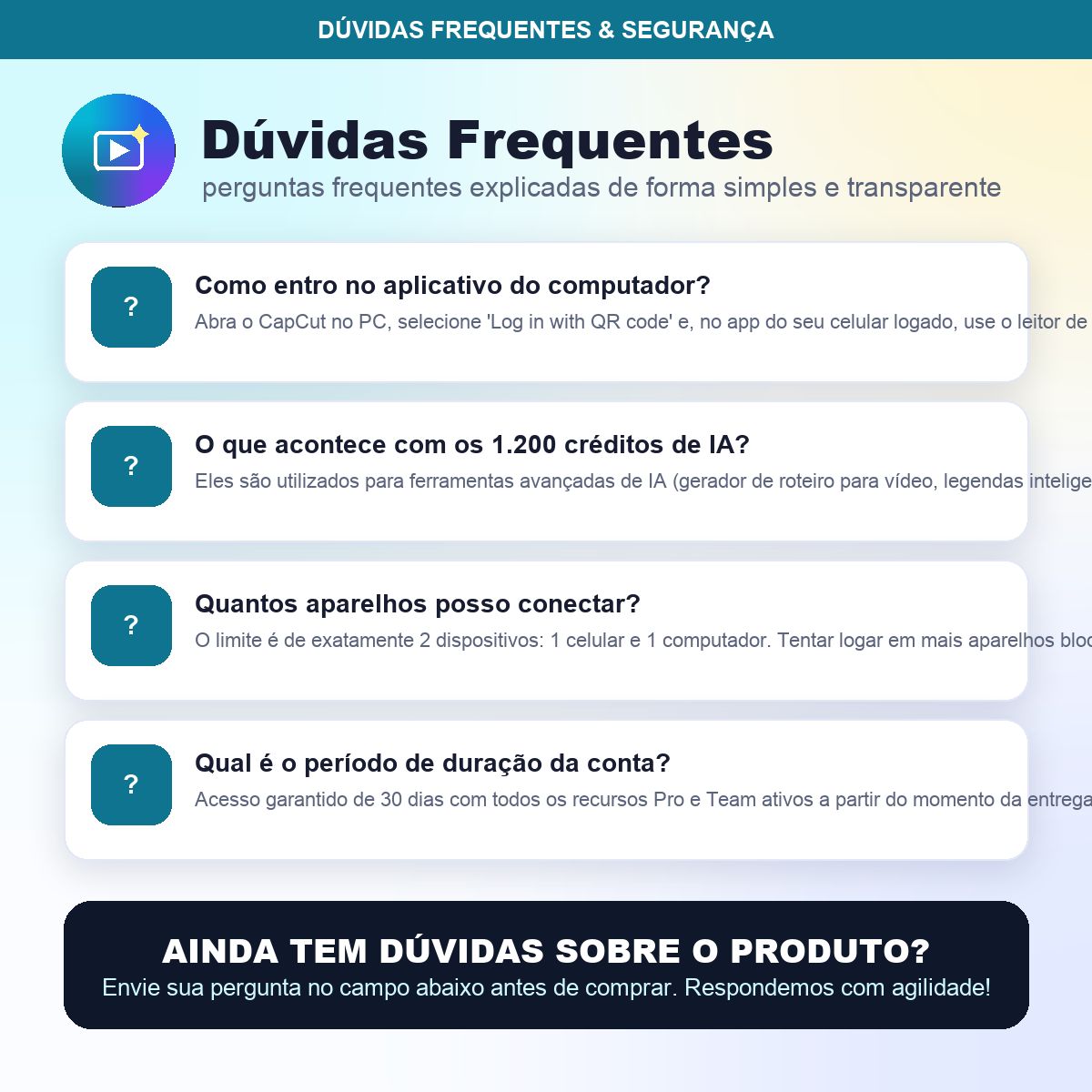 CAPCUT PRO TEAM 30 DIAS | 1200 CRÉDITOS IA | CONTA PRIVADA | 4K 60FPS