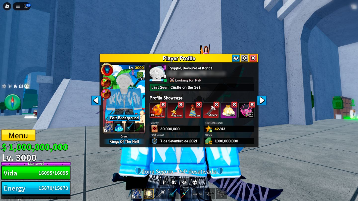 CONTA BLOX FRUITS FULL MAX | LEVEL 3000 | 30M BOUNTY | ITENS RAROS