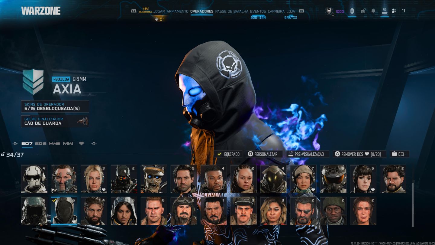 CONTA COM NUKE, IRIDESCENTE, 4 CAMU DE MAESTRIA E DIVERSOS OUTROS ITENS