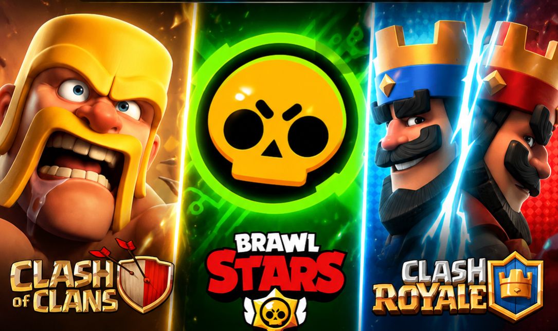 3 EM 1 CONTAS BRAWL STARS CLASH ROYALE E CLASH OF CLANS UPADAS OLHE O PERFIL