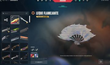 LEQUE FLAMEJANTE MUITAS SKINS DE LOJA VALOR NEGOCIAVEL PLATINA
