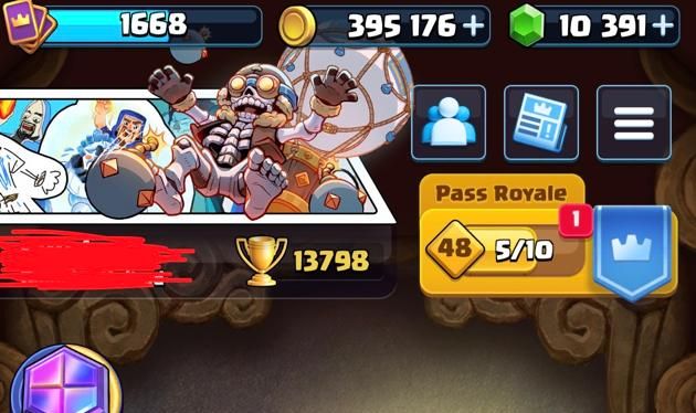 Conta Clash Royale Nível 16 - 10000+ Gemas - 15 Evos e 8 Heróis - 122 cartas