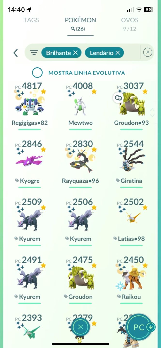 Pokémon GO LVL 70, Conta Rara de 2016 , +700 Shinies e muito mais