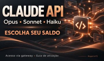 Claude API Key - Opus, Sonnet e Haiku | Saldo de 10 a 1000 USD