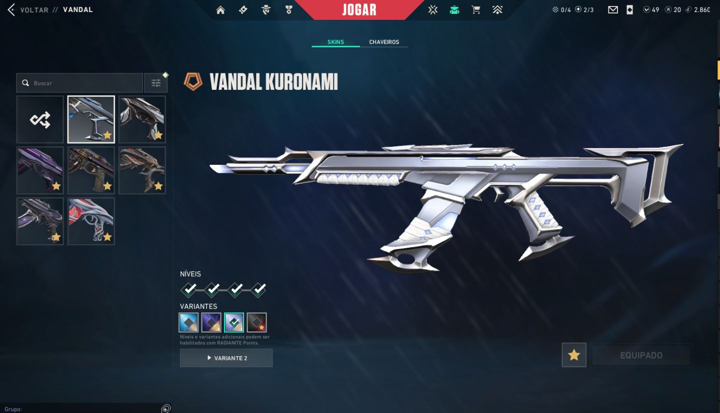 CONTA VALORANT - VARIAS SKINS - RANK GOLD - NVL 266