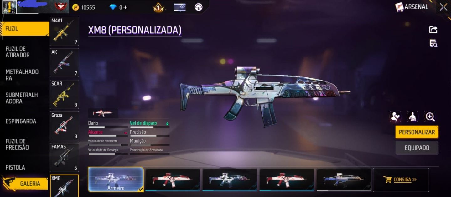 Conta Free Fire 6 Anos - 223 Peitorais - Level 65 - UMP Atributada - Conta Antig