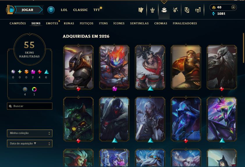 Conta Esmeralda 4 Passe do Hall of Legends (Caps-Basico) + Skin Mitica do Jax