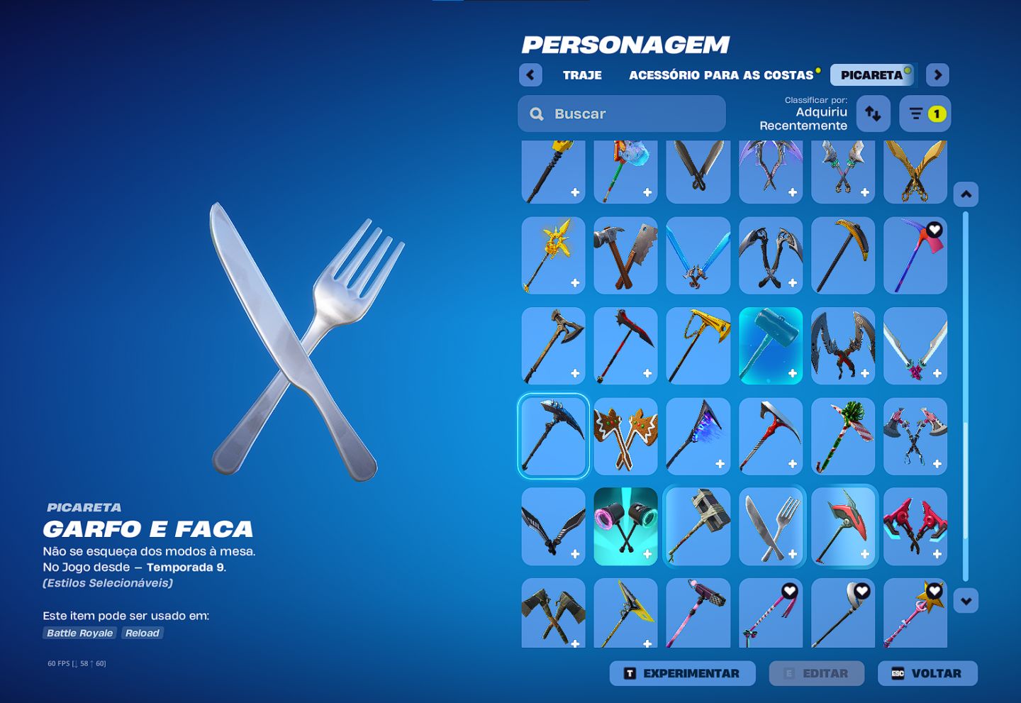 Conta de fortnite com mt skin e picareta
