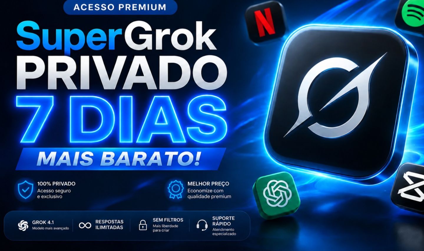 CONTA SUPER GROK PRIVADO 14 DIAS ENTREGA AUTOMATICA