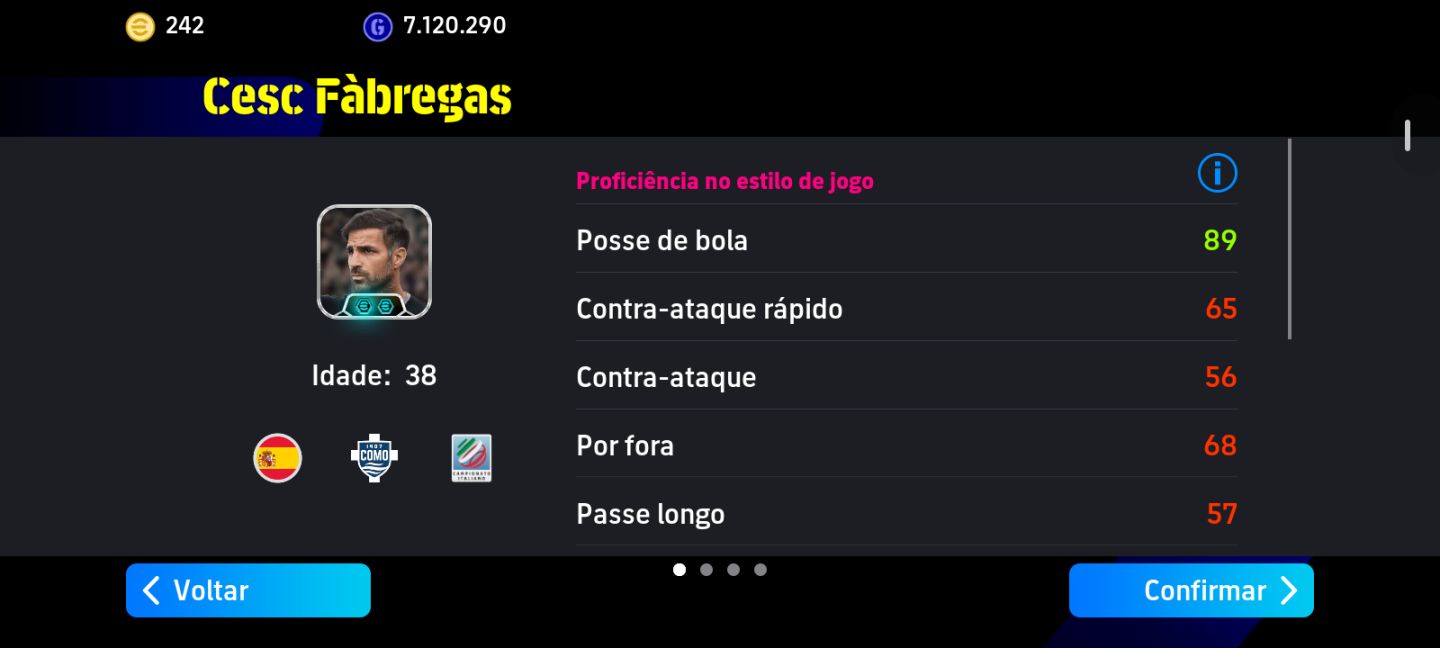 Conta Efootball | Ney Blitz + Suárez Blitz+ Nesta 108 + CR7 Épico + Técnico 90