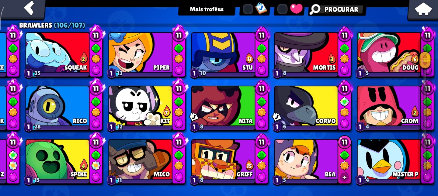 Conta de brawl stars muito rara