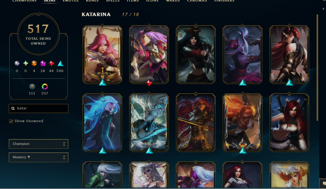 CONTA MAIN VALORANT LOL TFT COM SKINS RARAS