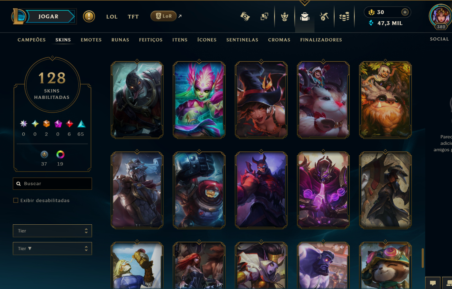 CONTA MAIN LVL 382 - PERFEITA PARA SMURF!!!