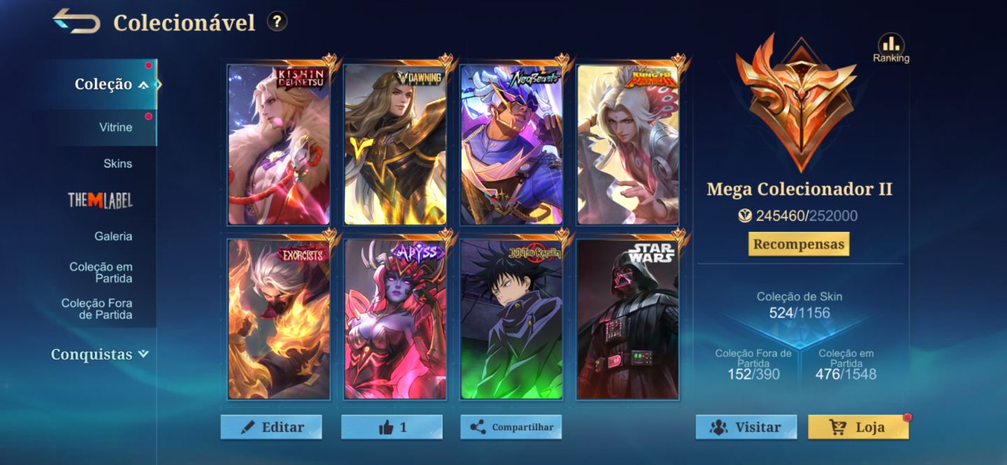 MEGA 2 RARA, MAIN JG, WR PROFISSIONAL, QUASE OUTRA LEGEND E MUITAS SKINS