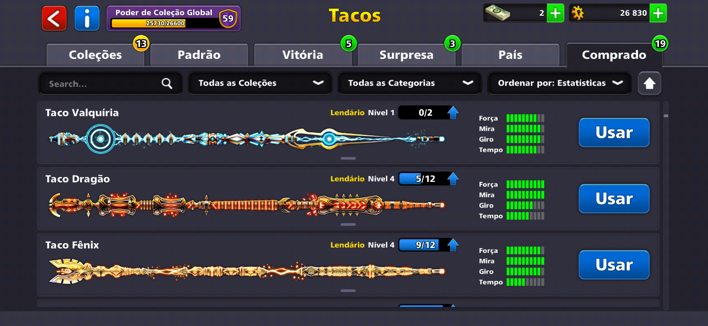 CONTA DE 8 BALL POOL GEMADA