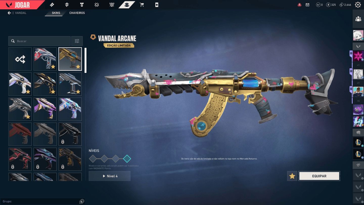 CONTA FULL ACESSO VALORANT CHAMPIONS 2024/2025, PACOTE EVORI, PACOTE ARCANE ETC