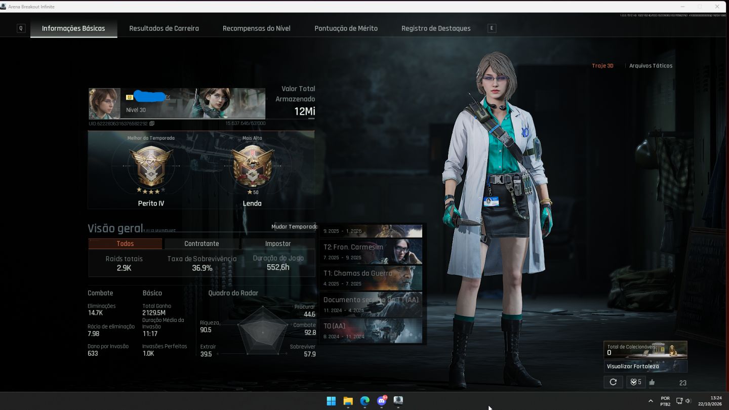 CONTA ARENA BREAKOUT | ABI | SKINS RARAS | EVITA | HK EVITA | S0 | REFJAO