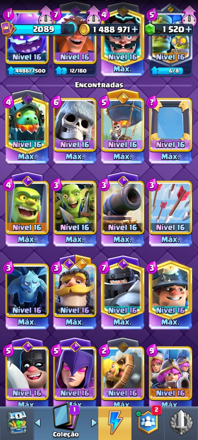 Conta de Clash Royale Upada