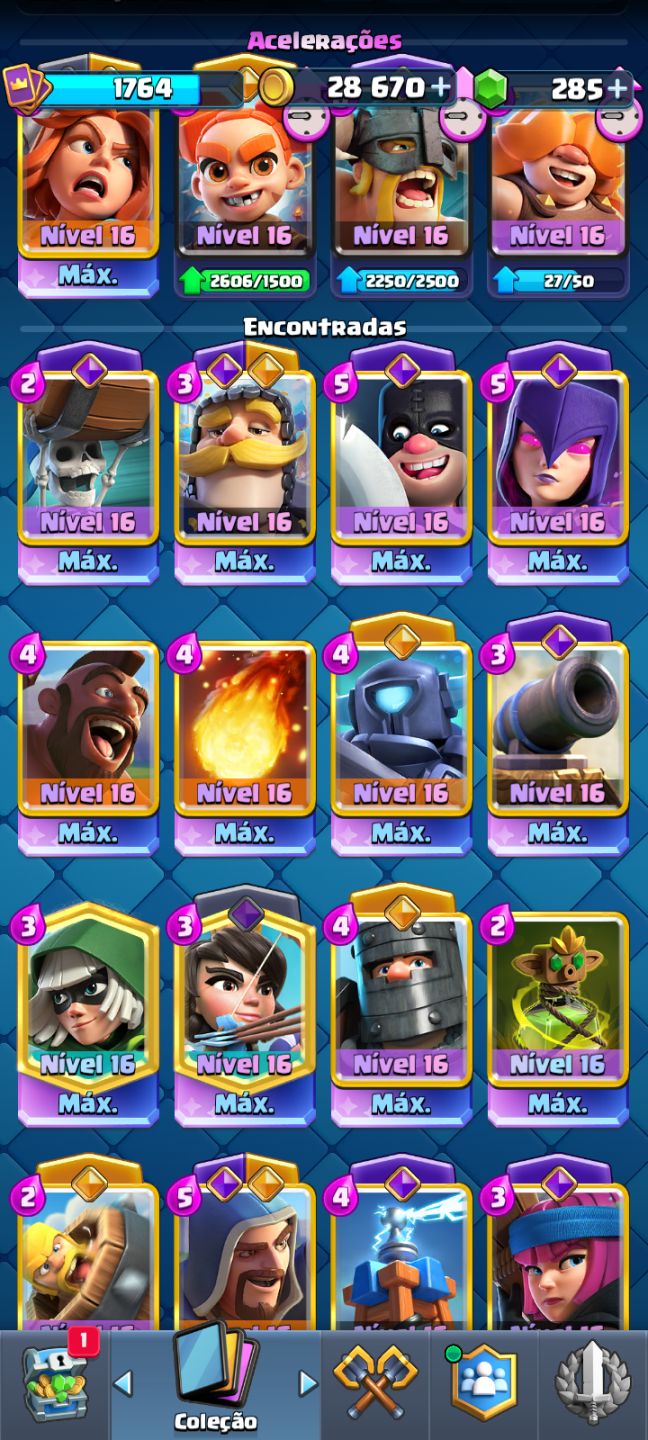 CONTA DE CLASH ROYALE AVANÇADA