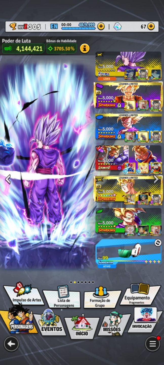 CONTA END GAME DRAGON BALL LEGENDS