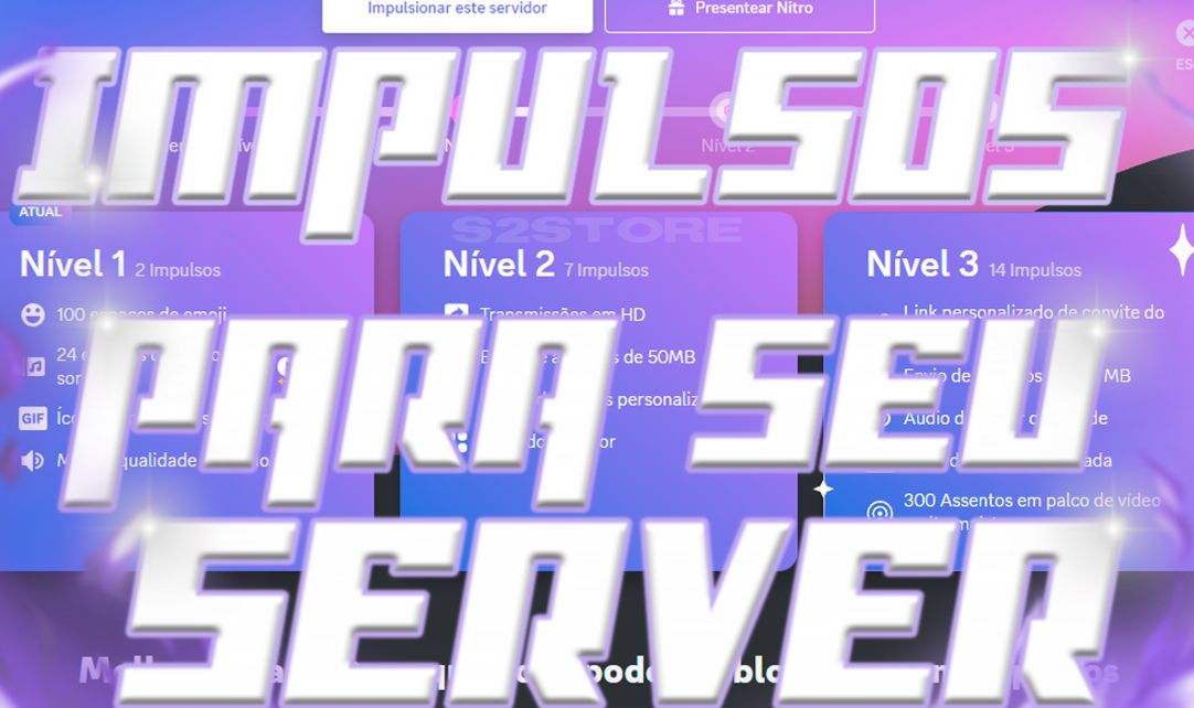 DISCORD IMPULSO NO SEU SERVIDOR 3 MESES 1 MÊS Boost[ENTREGA AUTOMÁTICA]