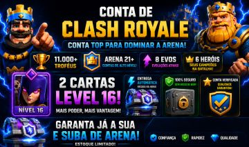 CONTA CLASH ROYALE BÁSICA 11K DE TROFEUS E MUITO MAIS COISAS LEIA DESCRIÇÃO
