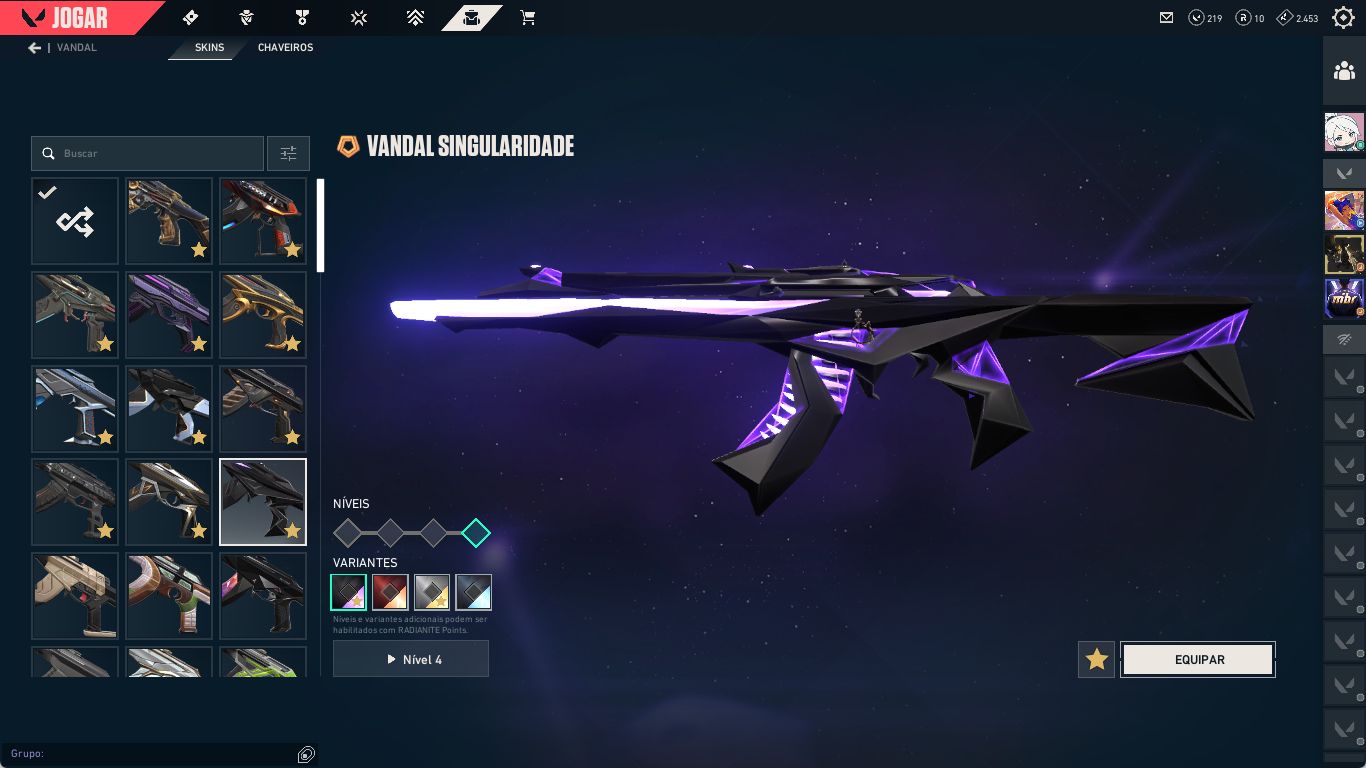 VALORANT Diamante | Nível 334 | +30 Skins | Kuronami, RGX e Facas Premium