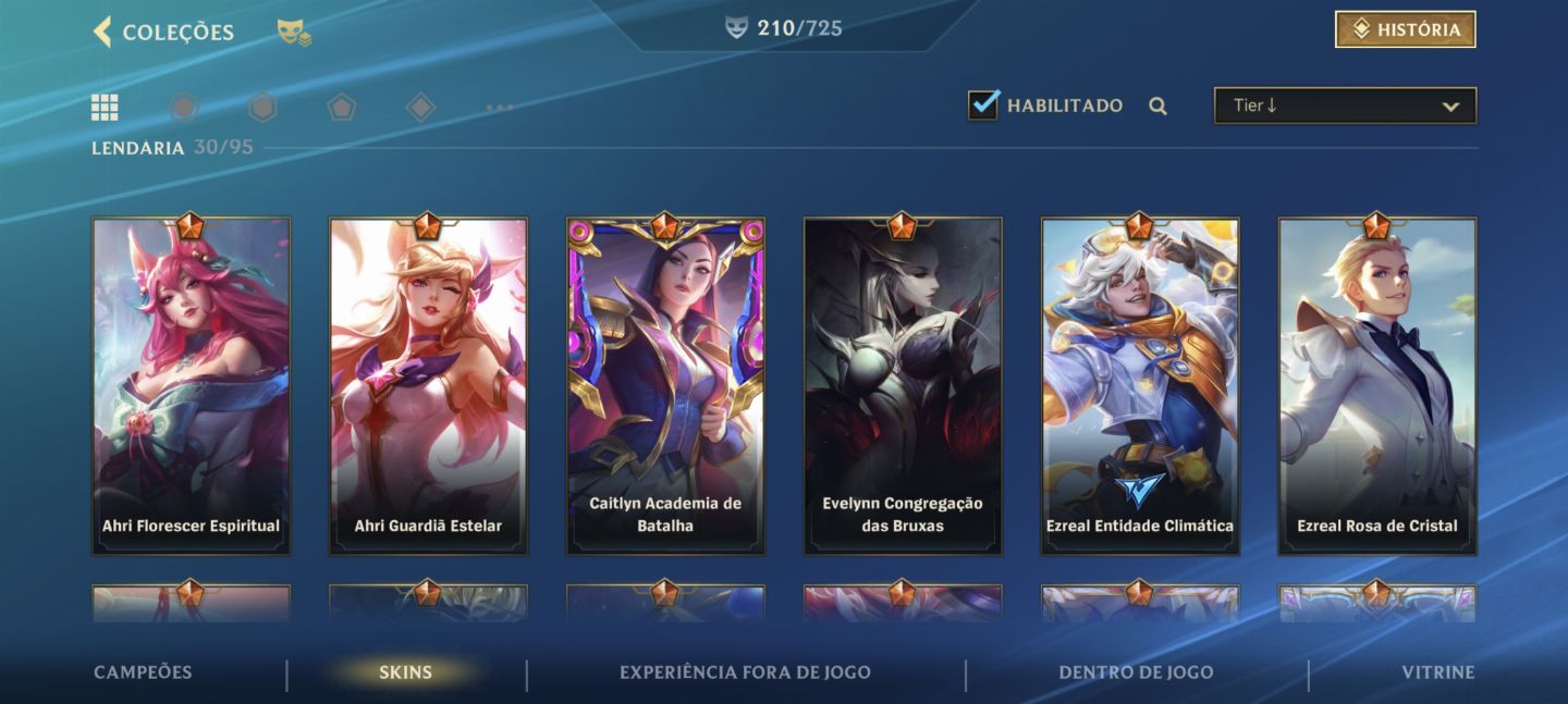 Conta WILDRIFT +210 skins SUPORTE/FADAS/SKINS MÍTICAS +7K GASTOS