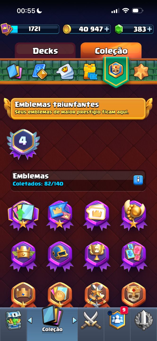 CONTA CLASH ROYALE 4 ANOS 11K DE TROFÉUS ÚNICA DONA