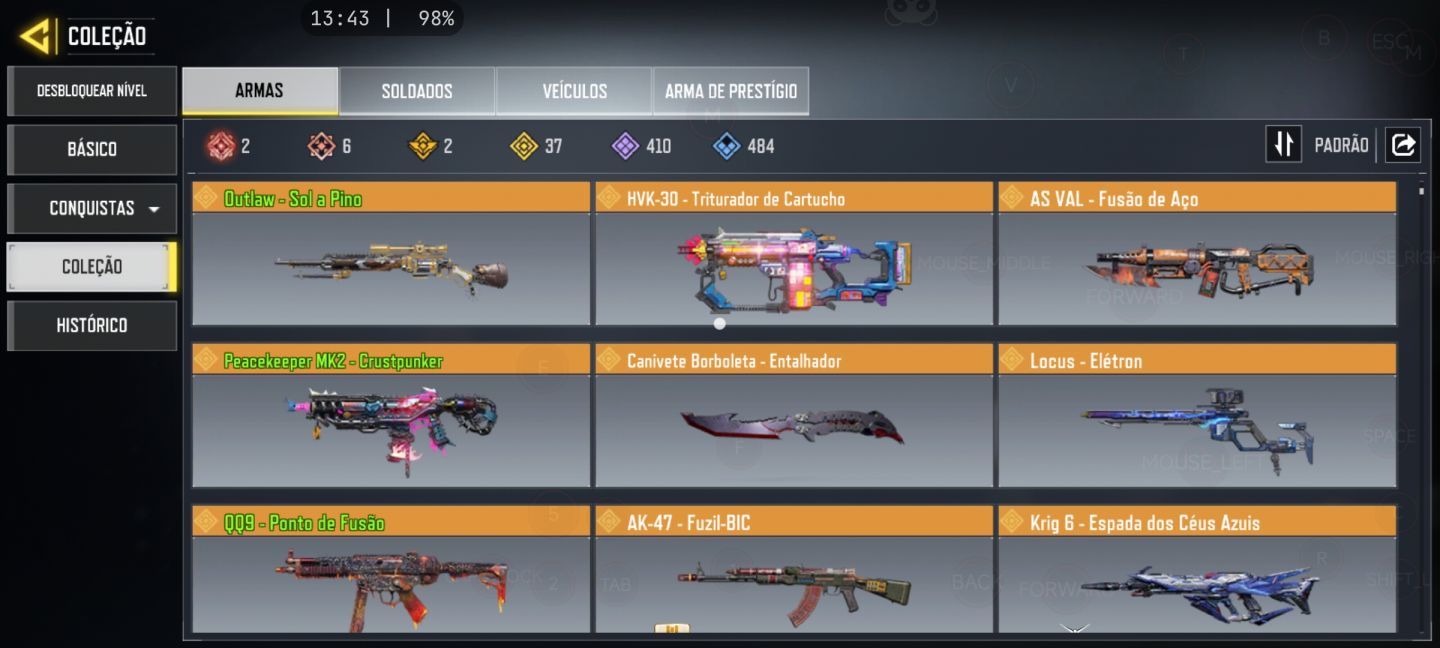 Conta de call O1f duty mobile Premium