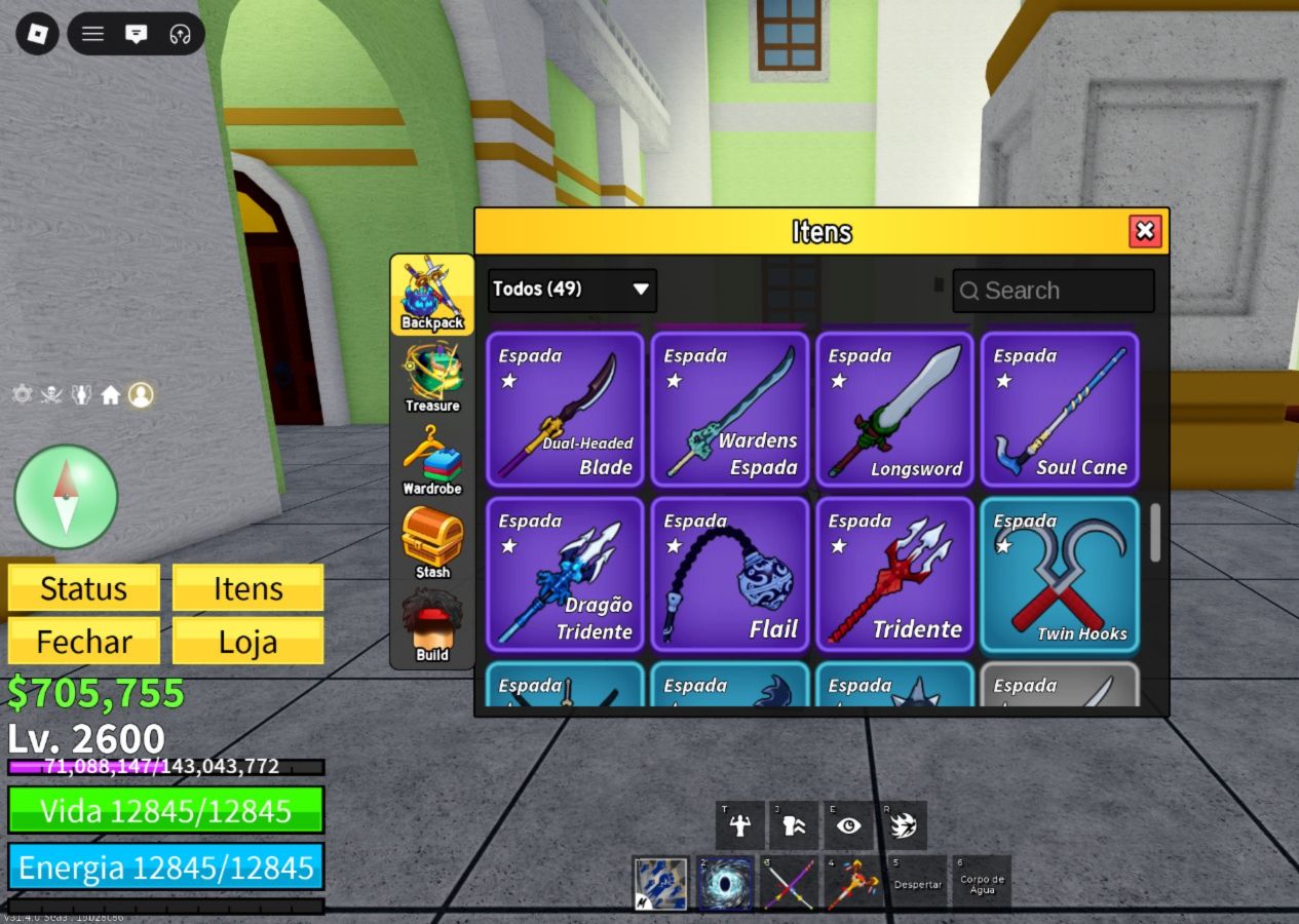Conta de roblox upada em blox fruits e outros jogos
