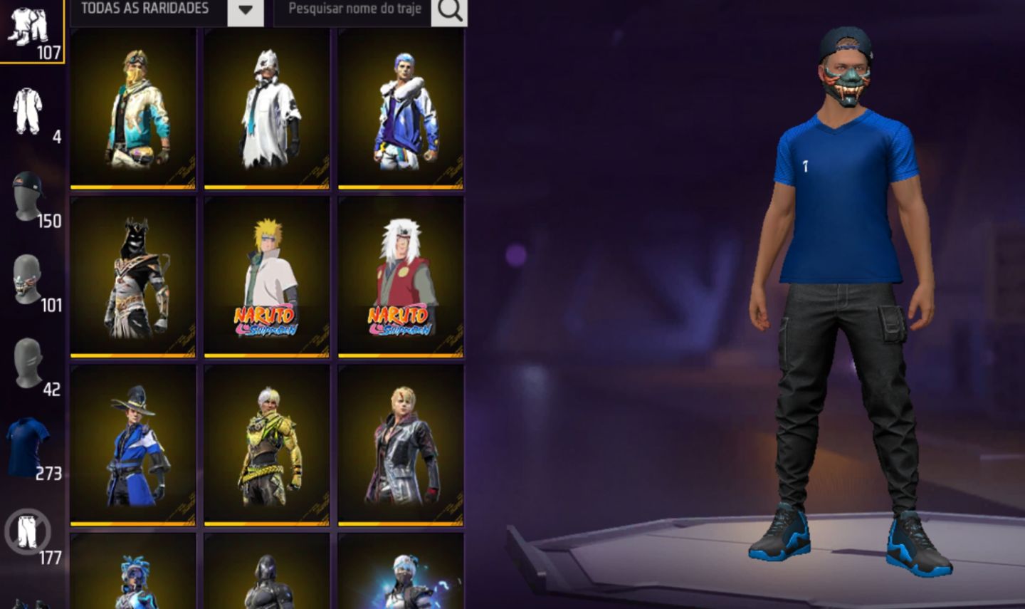 Conta de free fire focada em ap com ump roxa e prime 3
