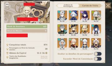 Oportunidade única!!! Furina C2, Itto C2, Nahida C2, Raiden C3, Neuvillette C2