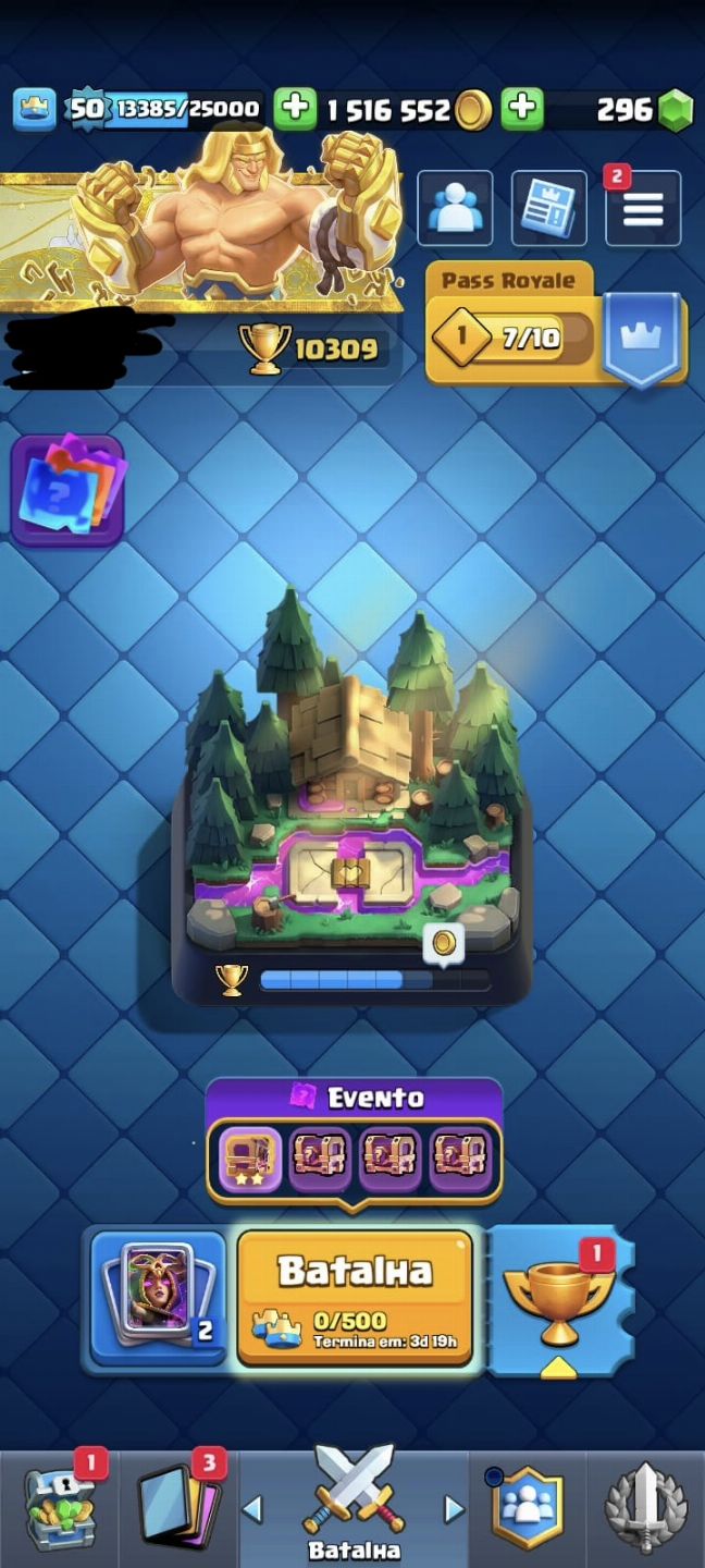 Conta de brawl e clash muito rara