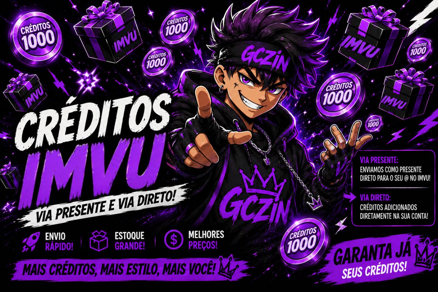 IMVU: Creditos direto / Creditos presente!!